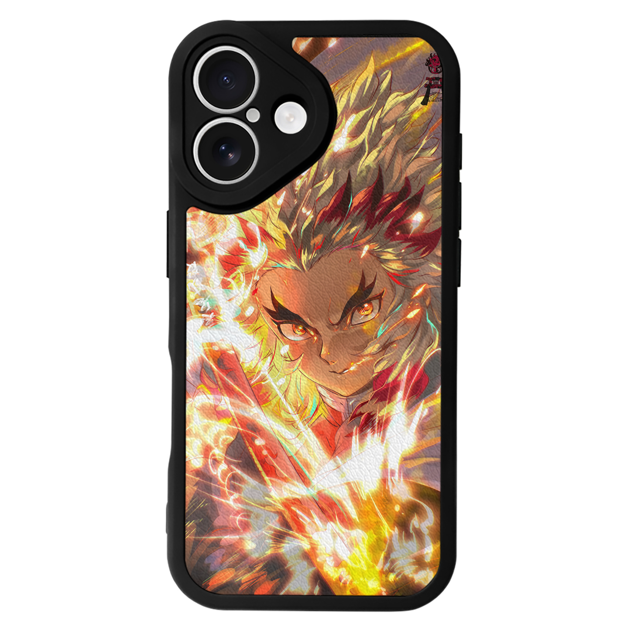 （画像用） 炎柱-煉󠄁獄 杏寿郎／れんごく きょうじゅろう Rengoku Kyoujurou 【iPhone 16シリーズ対応】シリコンスマホケース（レザー調） 材質：シリコン